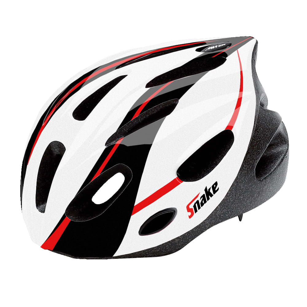 Mvtek Casco Bicicletta SNAKE II Bianco-Nero M