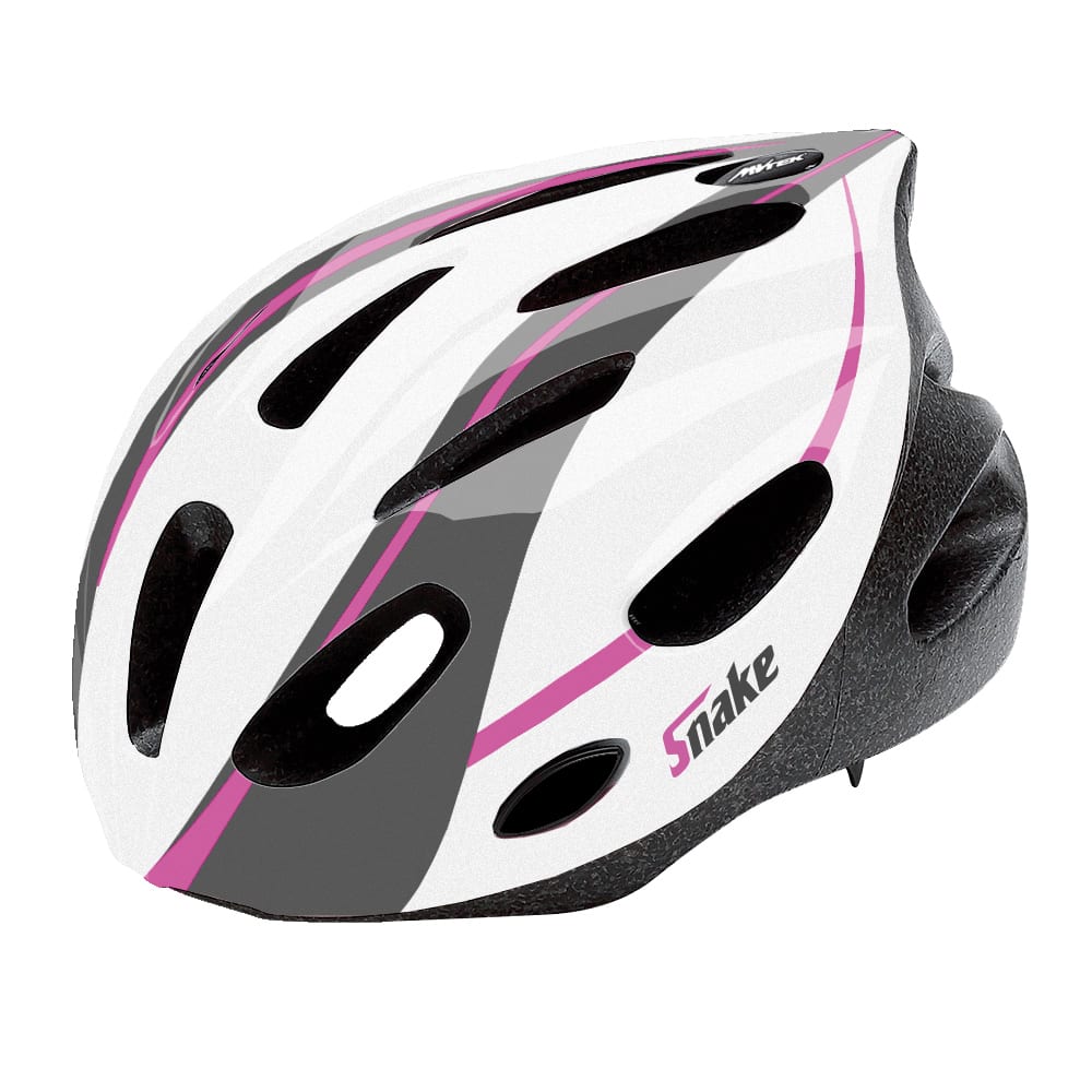 Mvtek Casco Bicicletta SNAKE II Bianco-Viola M