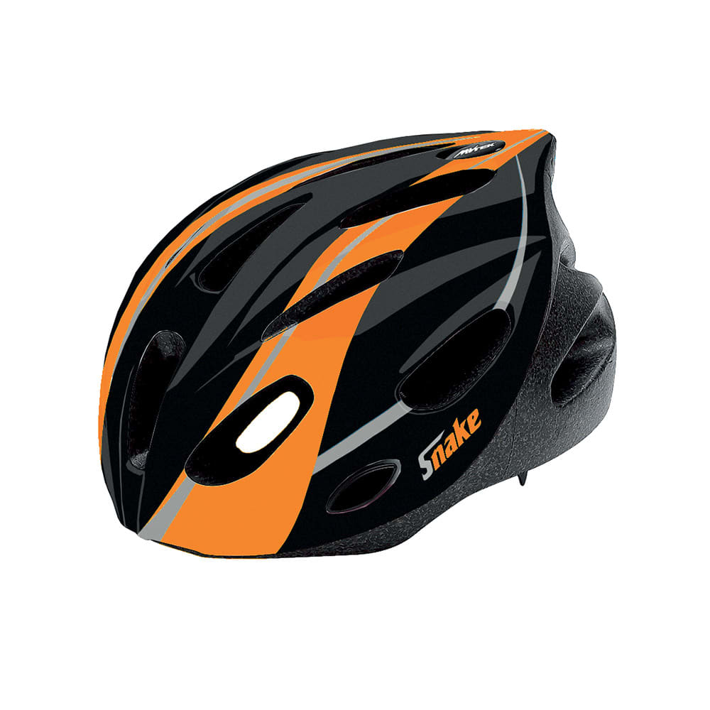 Mvtek Casco Bicicletta SNAKE II Nero-Arancione M