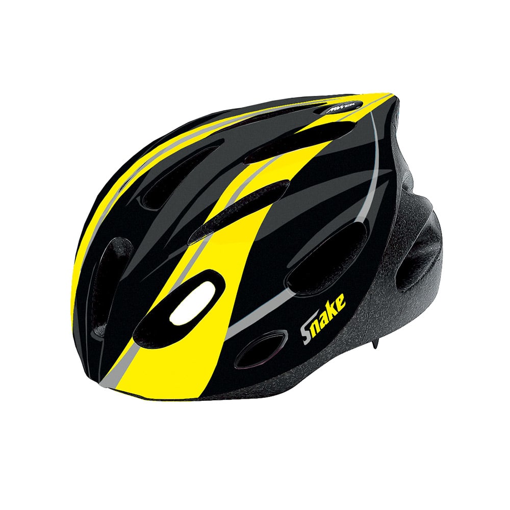 Mvtek Casco Bicicletta SNAKE II Nero-Giallo M