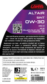 Lampa Altair Sint 0W-30, olio motore auto - 1 L 00404