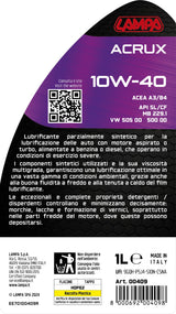 Lampa Acrux 10W-40, olio motore auto - 1 L 00409