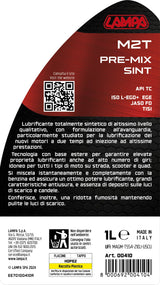 Lampa M2T Pre-Mix Sint, olio per miscela moto 2 tempi - 1 L 00410