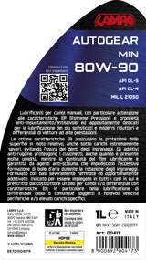 Lampa Autogear Min 80W-90, olio cambio manuale - 1 L 00417