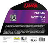 Lampa Venus 5W-40, olio motore auto - 4 L 00430