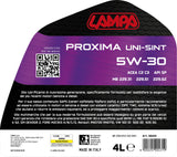 Lampa Proxima Uni-Sint 5W-30, olio motore auto - 4 L 00431