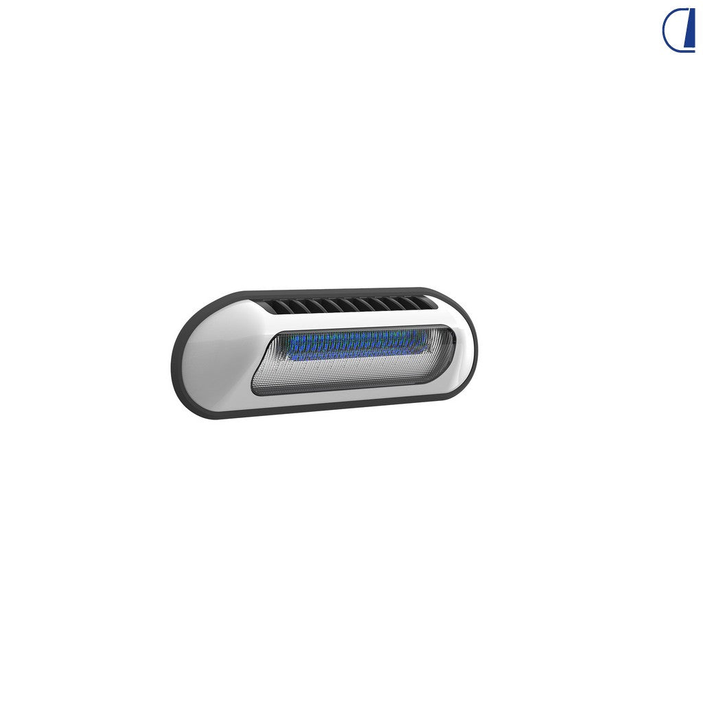 Luce esterna LED 48W bianca + lampeggiante blu 2053 lm IP67 236x80x37 mm
