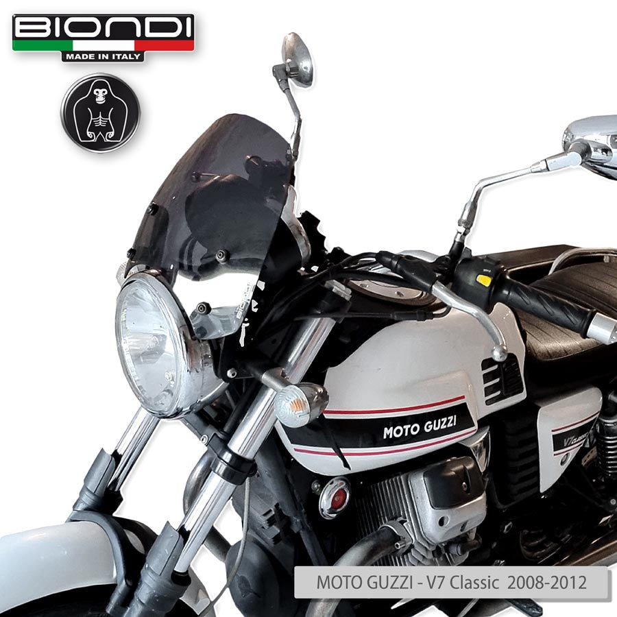 Biondi Cupolino Sport Fumè Scuro con Kit Montaggio - Benelli, Moto Guzzi V7, Triumph Bonneville, Yamaha XSR