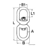 Osculati Girella in acciaio inox AISI 316 per utilizzo nautico 01.018.04