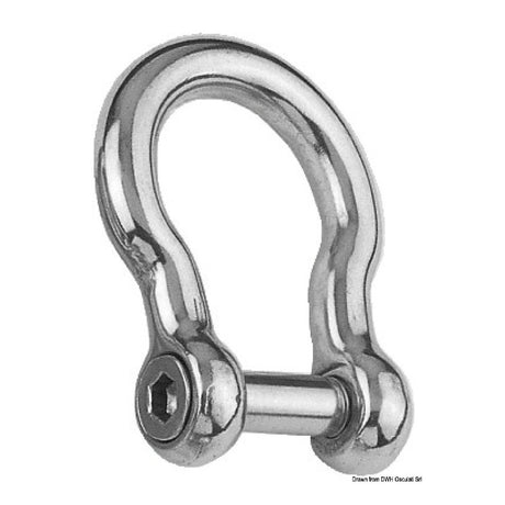 Osculati zither shackle with recessed pin for boat anchors with Allen key 01.081.06