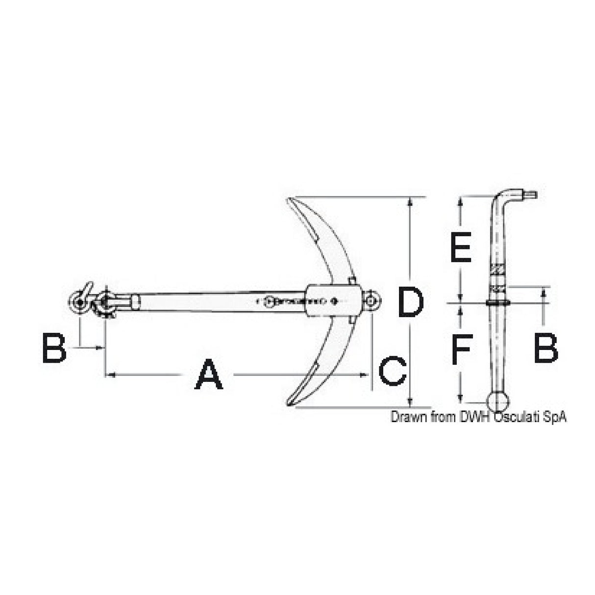 Osculati Admiralitätsanker von 5 bis 35 kg 01.114.05