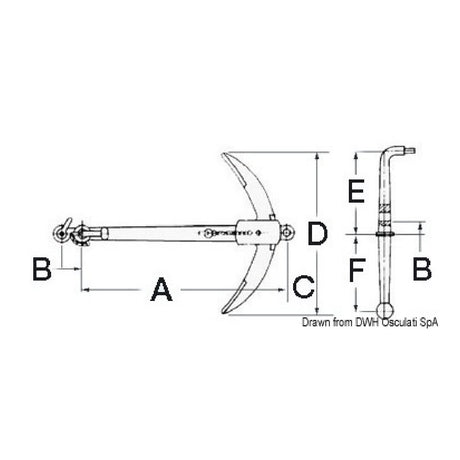 Osculati Ancora ammiragliato da 5 a 35 Kg 01.114.05