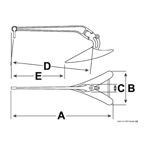 Lewmar Ancora C.Q.R. originale per imbarcazioni da 9 a 70 kg