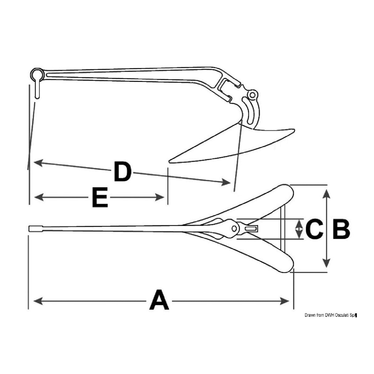 Lewmar Ancora C.Q.R. in acciaio galvanizzato da 7 a 34 Kg