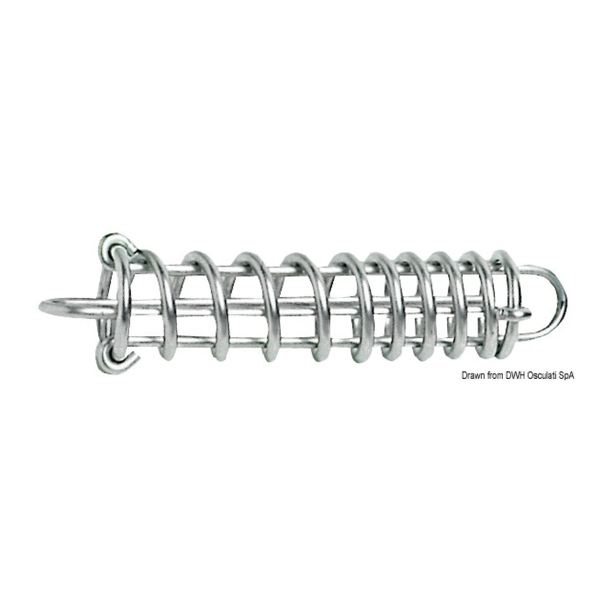 Osculati Festmacherfeder aus poliertem Stahl mit variabler Steigung 01.201.02