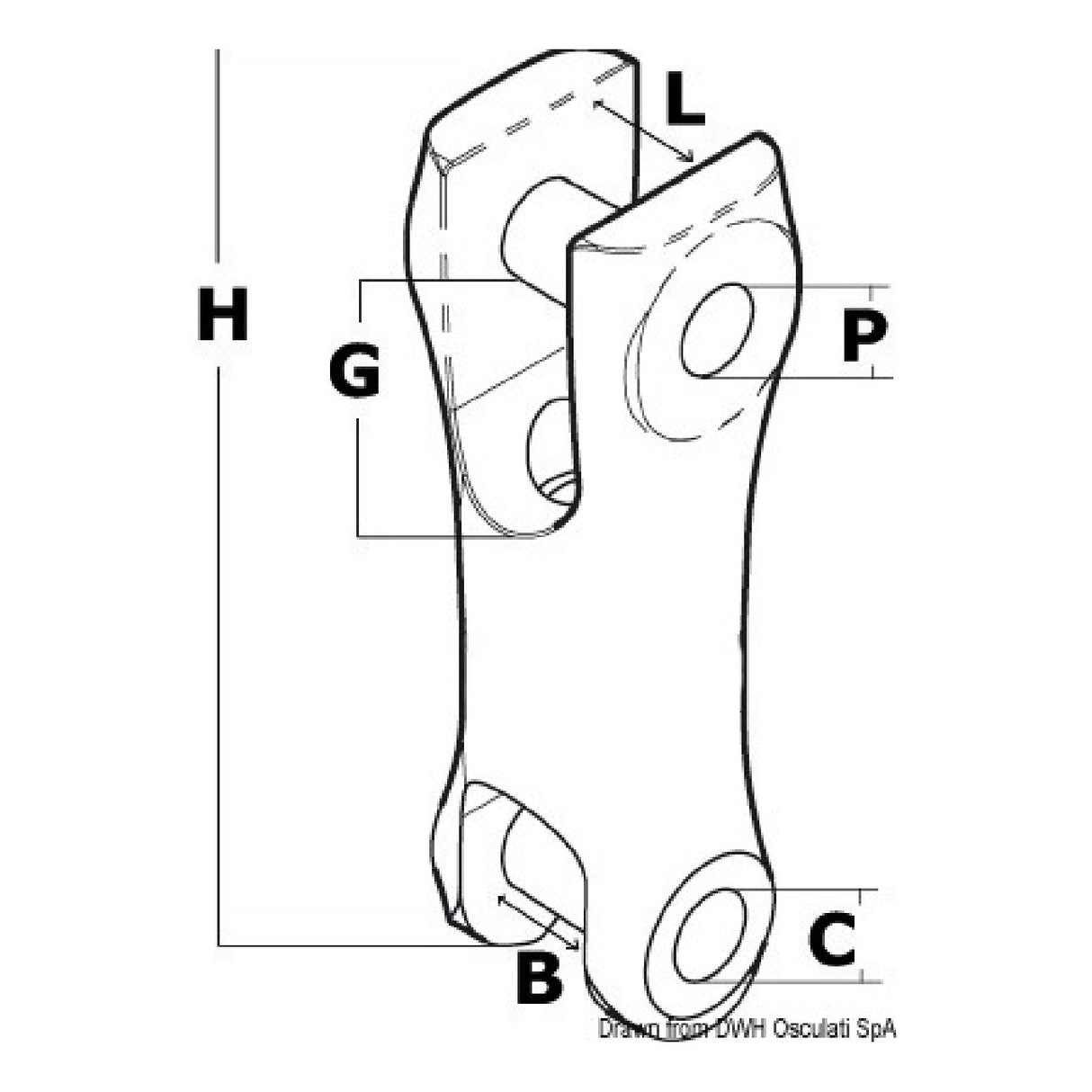 Osculati Giunto in inox senza sporgenza per ancore 6-8/9-10 mm 01.220.01