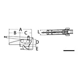 Rodillo de proa basculante Osculati Alloy hasta 12 kg 01.335.10