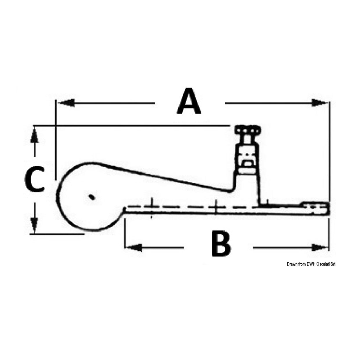 Osculati Musone di prua in inox con blocca ancora 01.350.01