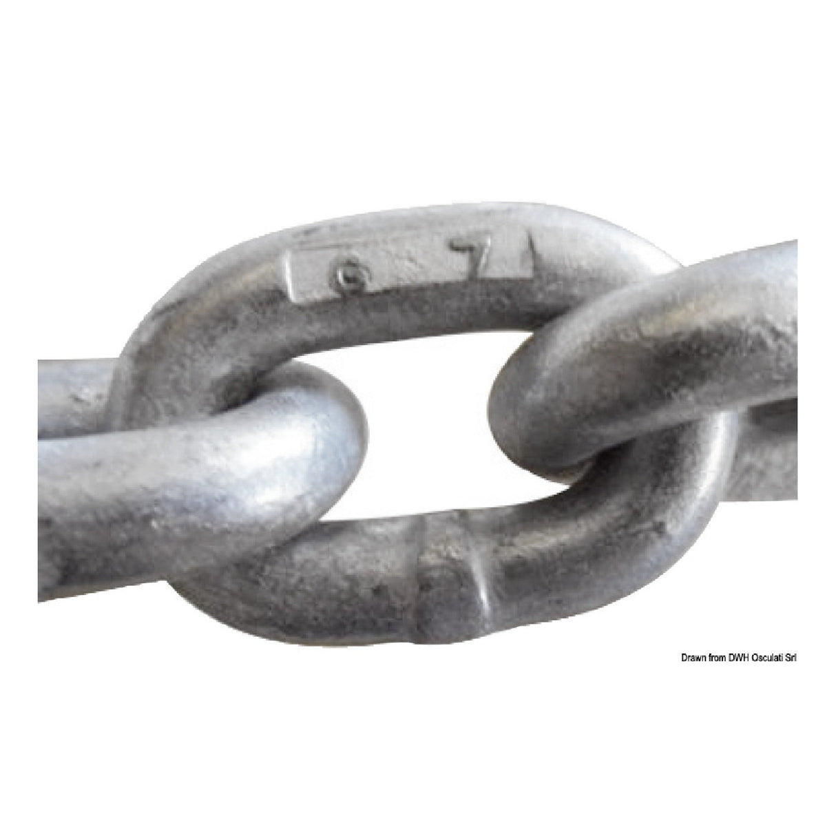 Cadena calibrada galvanizada en caliente de alta resistencia Osculati Grado 70 8/10 mm 01.370.08-050