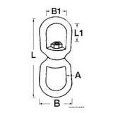 Osculati Galvanized steel swivel for anchor chain and buoy 01.427.10