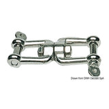Grillete giratorio Osculati de acero inoxidable AISI 316 pulido espejo 01.428.99