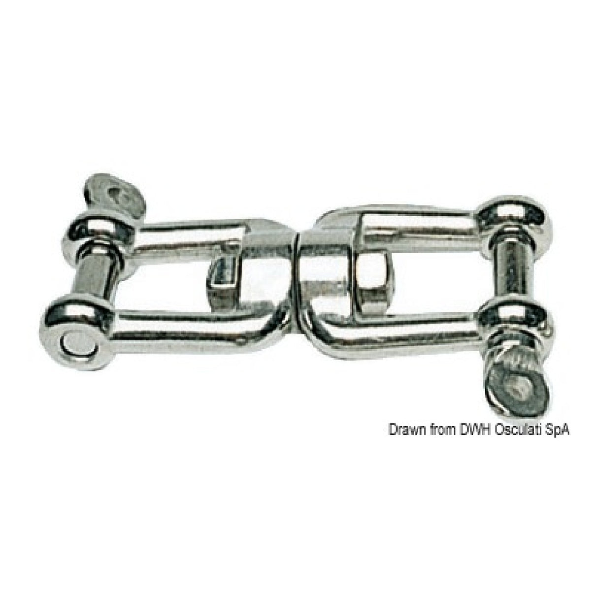 Osculati Girella in acciaio inox AISI 316 lucidate a specchio grillo/grillo 01.428.99