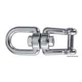 Osculati AISI316 stainless steel swivel, polished, eye/shackle with flush pin 01.438.00