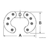Osculati Eslabón falso de acero inoxidable de 8 pines para cadena calibrada para barcos 01.672.06