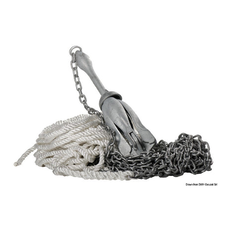 Osculati Kit ancoraggio barca composto da cima, catena, giunto ed ancora 01.700.01