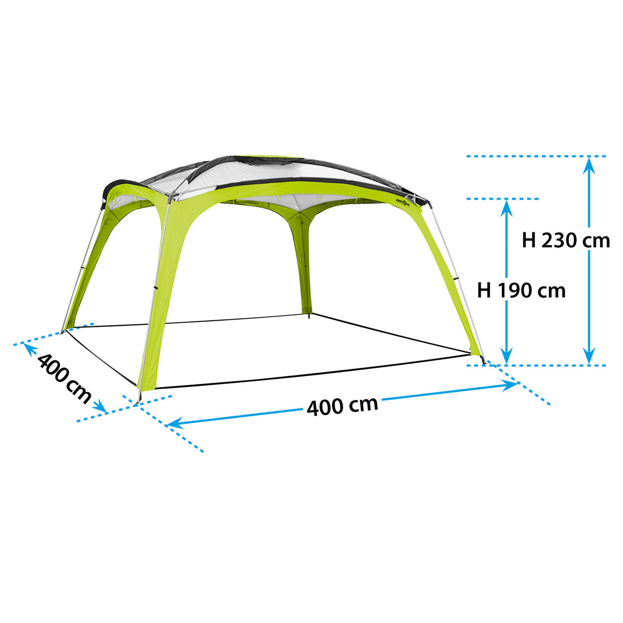 Brunner Gazebo Medusa II 4X4 Grigio-Verde 0102030N.C70