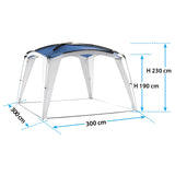 Brunner Gazebo Medusa II 3X3 Blu 0102034N.C30