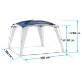 Gazebo Medusa II 3X3 Blu Brunner