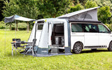 Brunner Heckmarkisenwagen und Comet-Wohnwagen