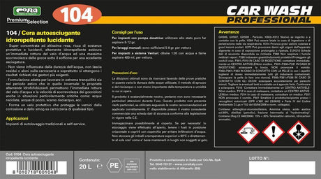 Cora Cera autoasciugante idrorepellente lucidante 20 kg