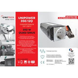 Uniteck Wechselrichter DC/AC 12V&gt;230V quasi-sinusförmig 350W UNIPOWER 350.12Q