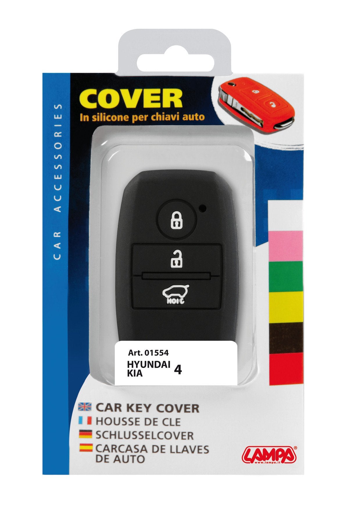 Lampa Cover per chiavi auto, conf. singola - compatibile per - Hyundai, Kia - 4 01554