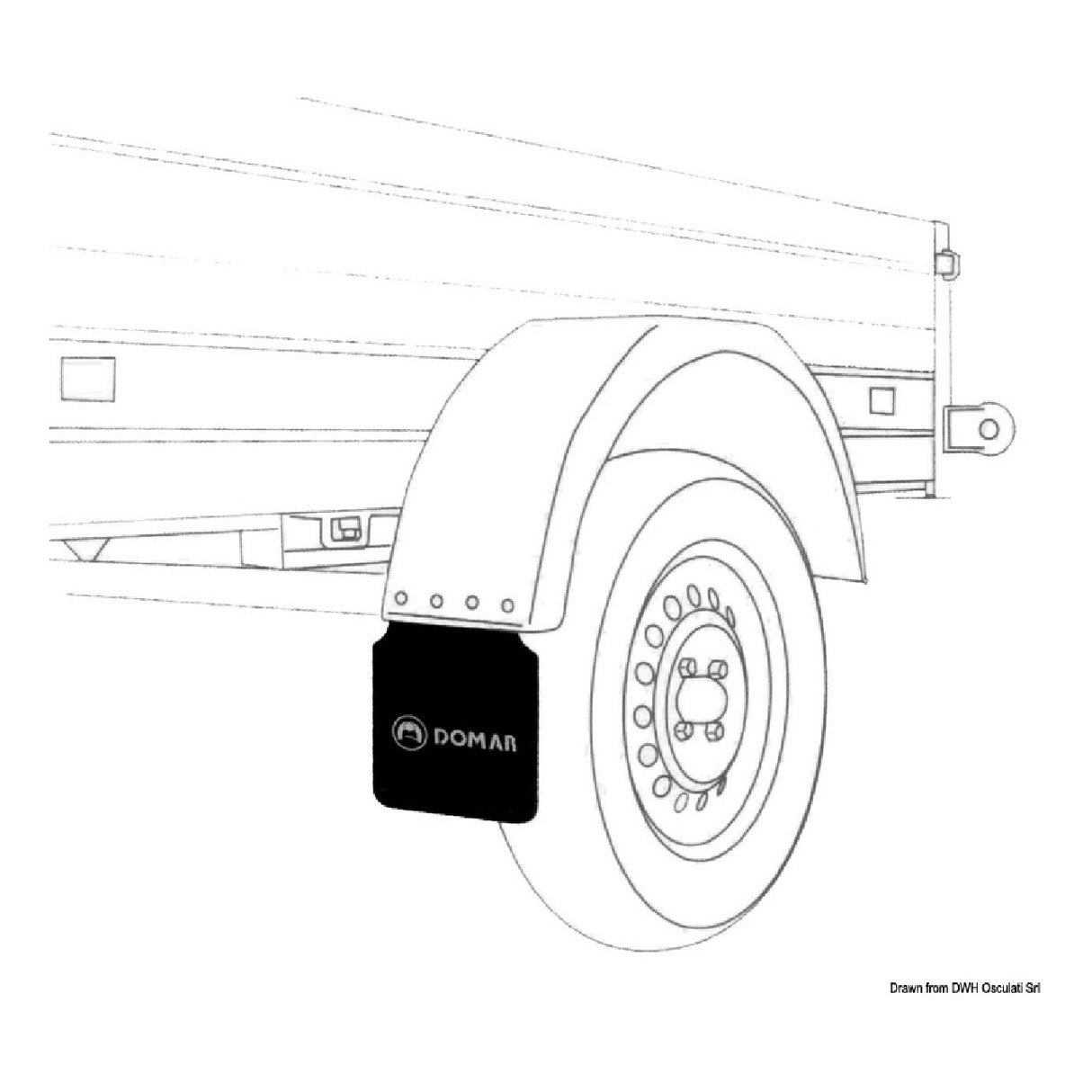 Osculati Guardabarros para remolques de barcos y dinghies 02.005.01
