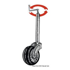 Osculati Ruotino regolabile in altezza per carrello traino 48 mm 02.014.57 - AmerigoStore