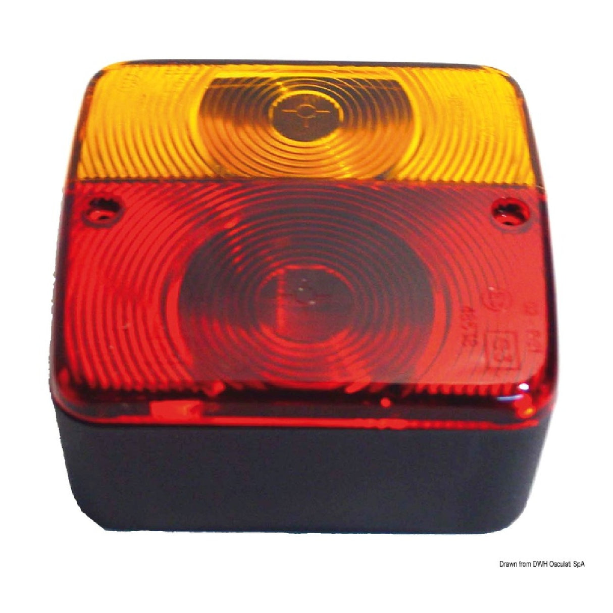 Osculati Fanale carrello traino posteriore DX 3 funzioni 2 lampadine 02.021.05 - AmerigoStore