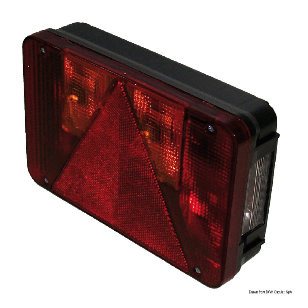 Osculati Rückleuchte für Anhänger SX, 5 Funktionen, 4 Glühbirnen, 02.021.11