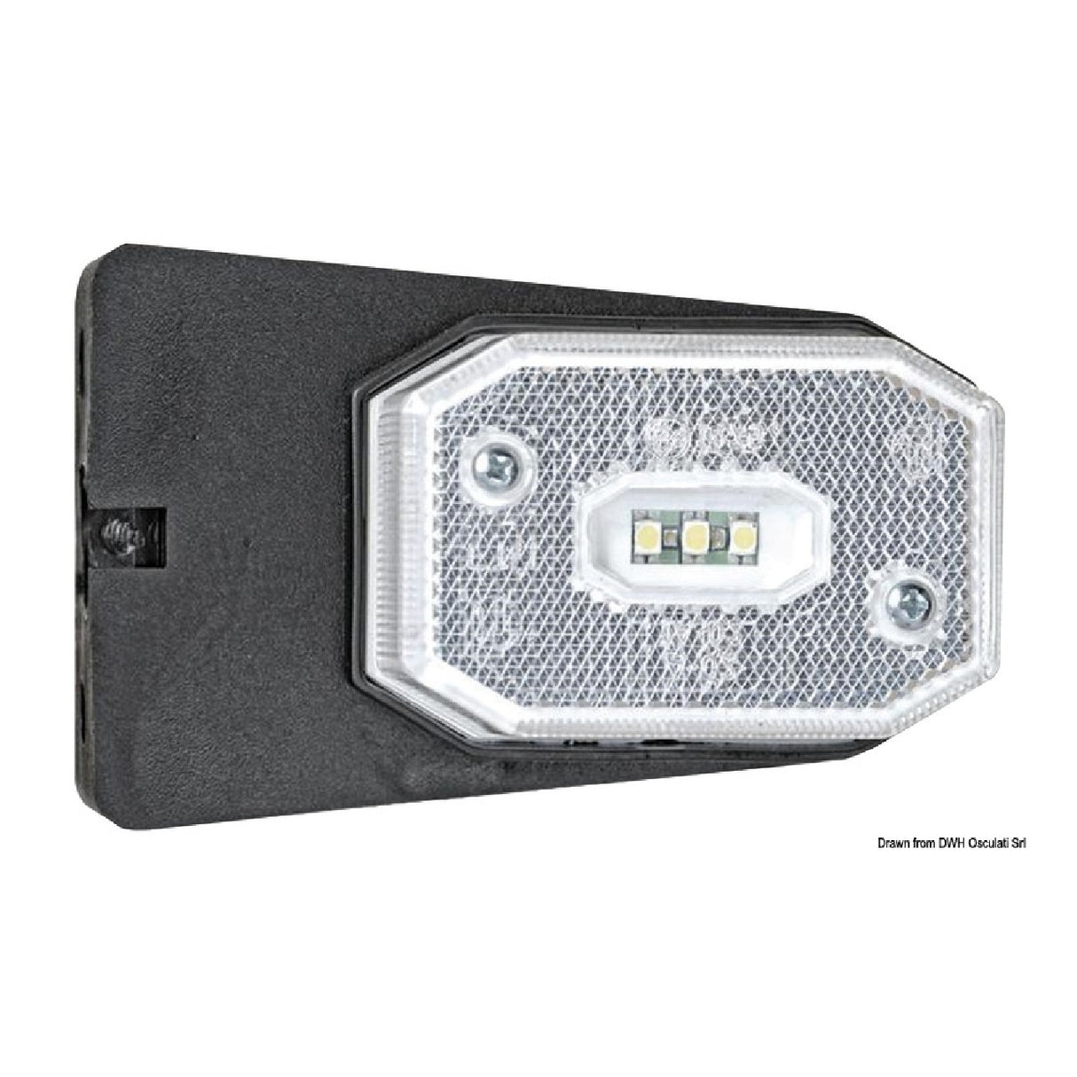 Osculati LED-Anhängerleuchte, vordere Positionsleuchte, weiß, Halterung 02.021.42 02.021.42