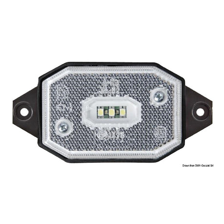 Osculati Fanale carrello traino posizione LED anteriore luce bianca staffa 02.021.43 02.021.43 - AmerigoStore