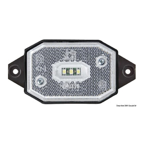 Osculati Fanale carrello traino posizione LED anteriore luce bianca staffa 02.021.43 02.021.43 - AmerigoStore