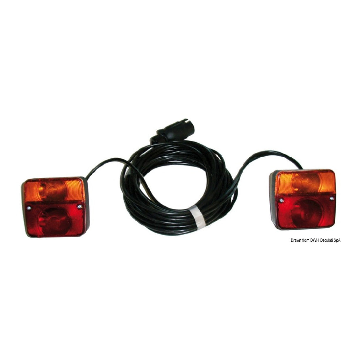 Osculati Kit luci posteriori carrello traino con fissaggio a vite 02.023.10 - AmerigoStore