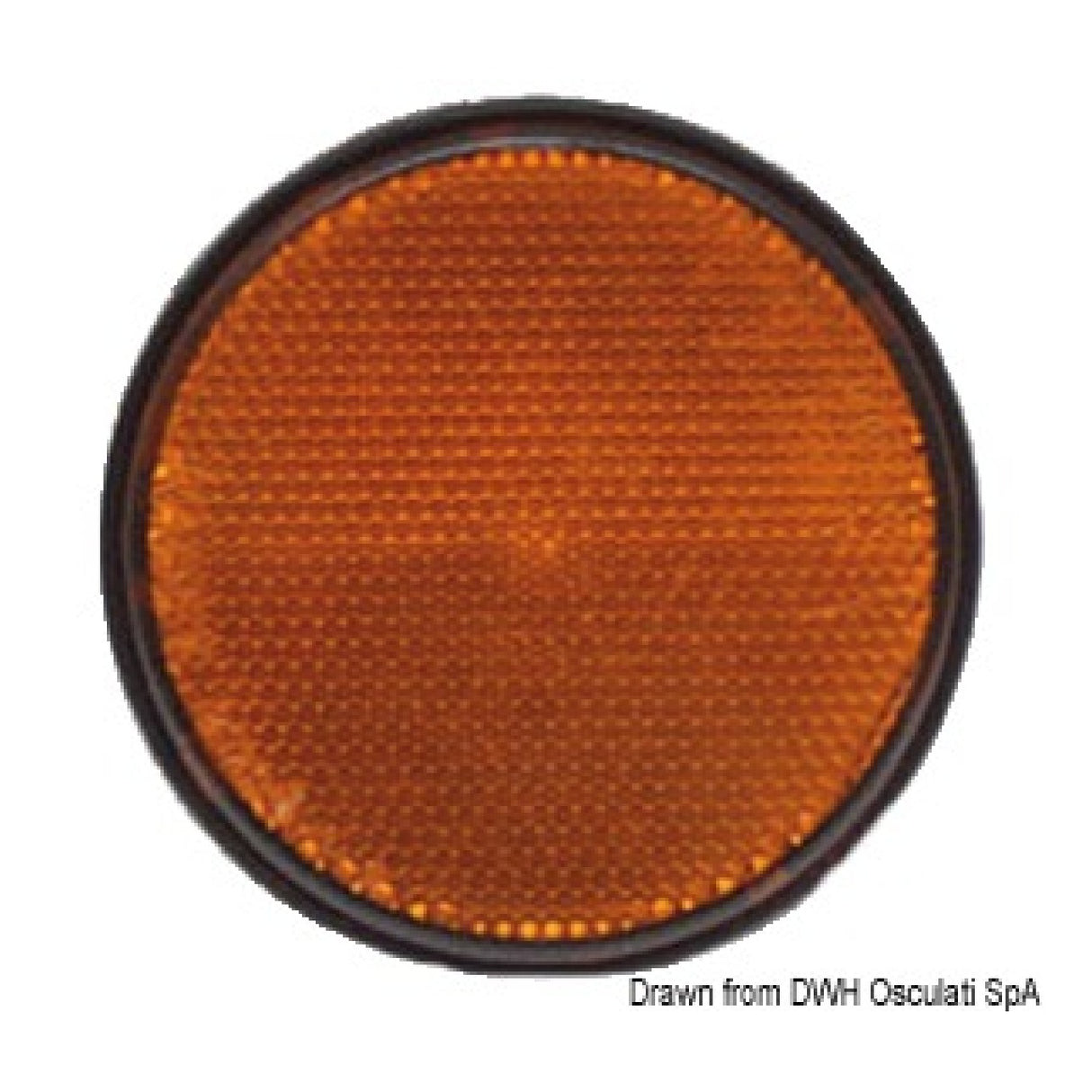 Reflector adhesivo naranja Osculati de 60 mm para remolque 02.023.32