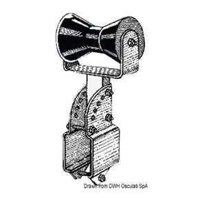 Osculati Rullo rimorchio centrale per tubo quadro 80 x 80 mm 02.031.13 - AmerigoStore