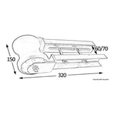 Osculati Kleiner Anhänger-Zentralrolle 70 mm 02.033.70