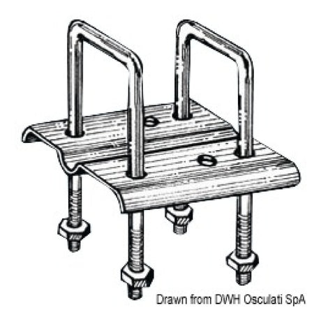 Soporte de fijación de rodillos para remolque de barco 02.040.78
