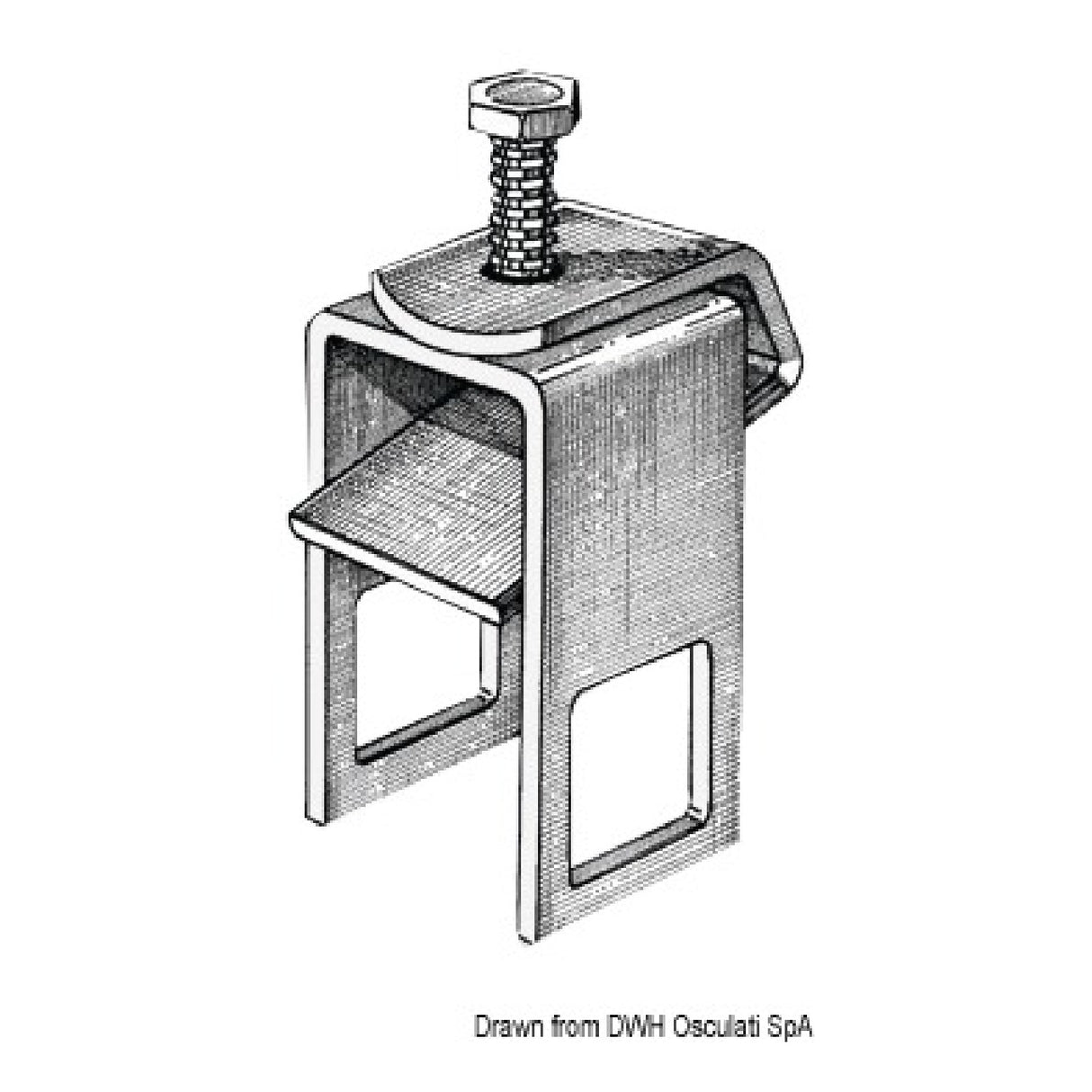 Soporte de fijación de rodillos para remolque de barco 02.040.78
