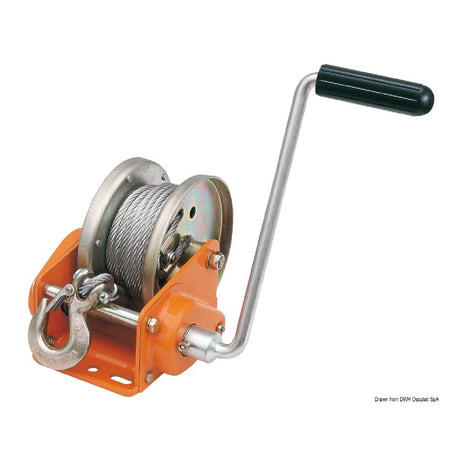 Rock Winch for launching boats with automatic lock